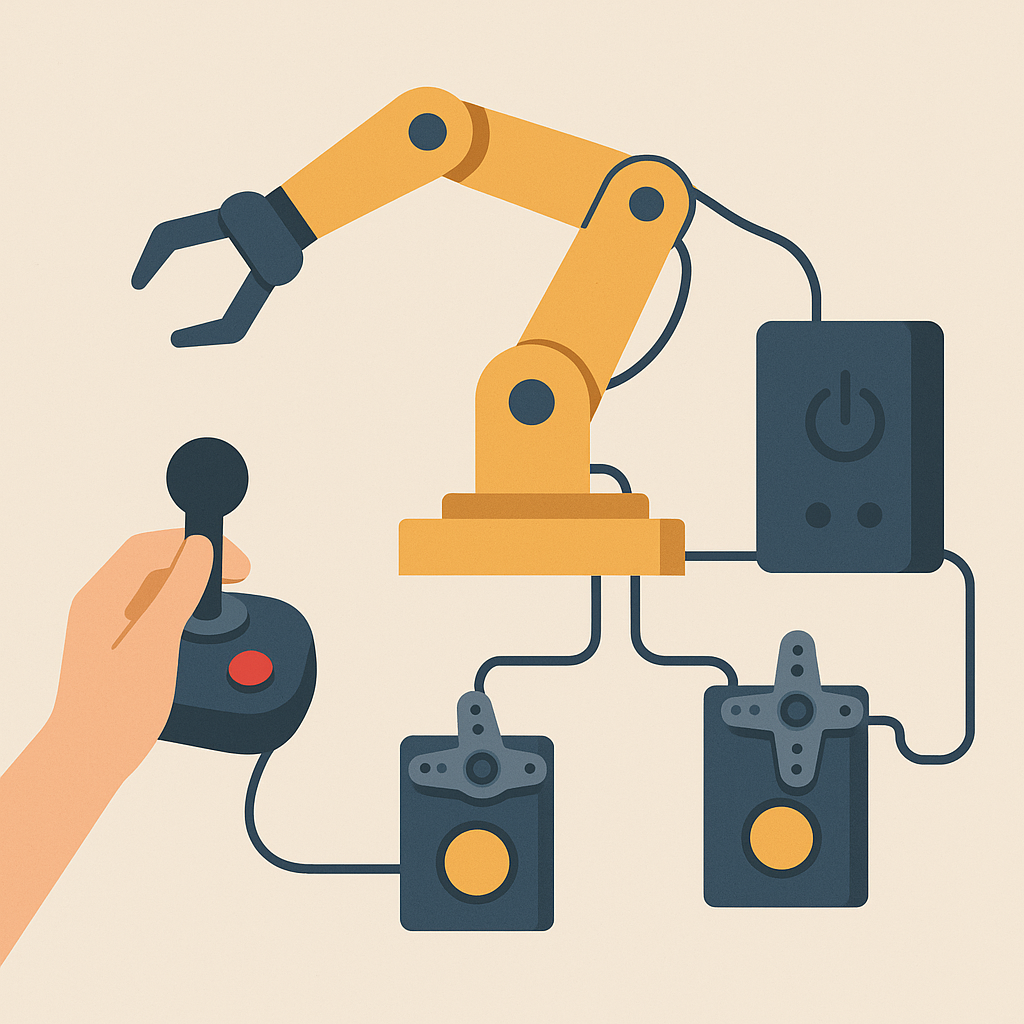 Chế tạo cánh tay robot 4 bậc tự do điều khiển bằng joystick và động cơ servo